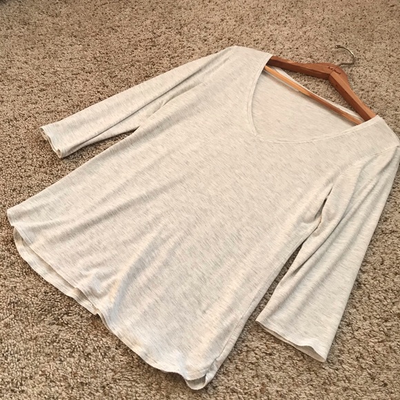 Max studio | grey and cream heathered top - Picture 3 of 10